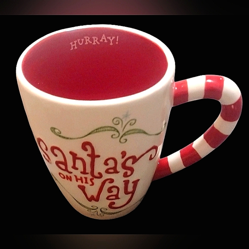 Hallmark Holiday Mug, Rare, Red, White & Green